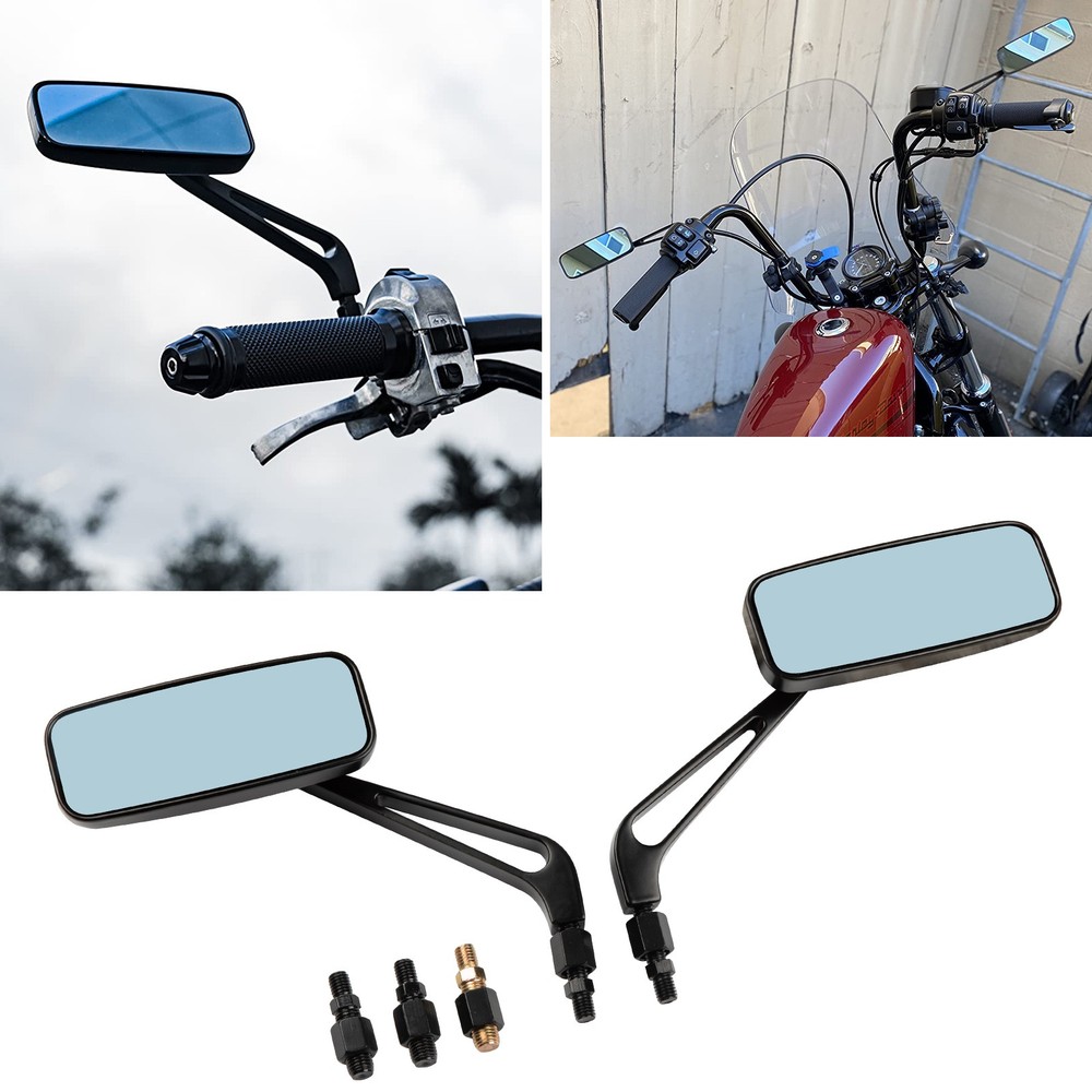 For Buell XB9S Lightning Black US Rectangular Motorcycle Rear View Side Mirrors