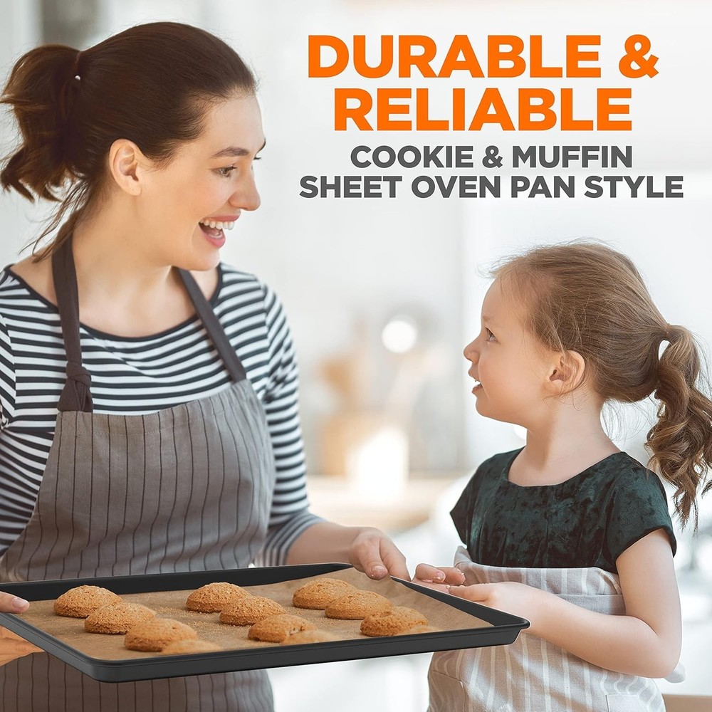 NutriChef 8-Piece Nonstick Stackable Bakeware Set - PFOA, PFOS, PTFE Free Baking