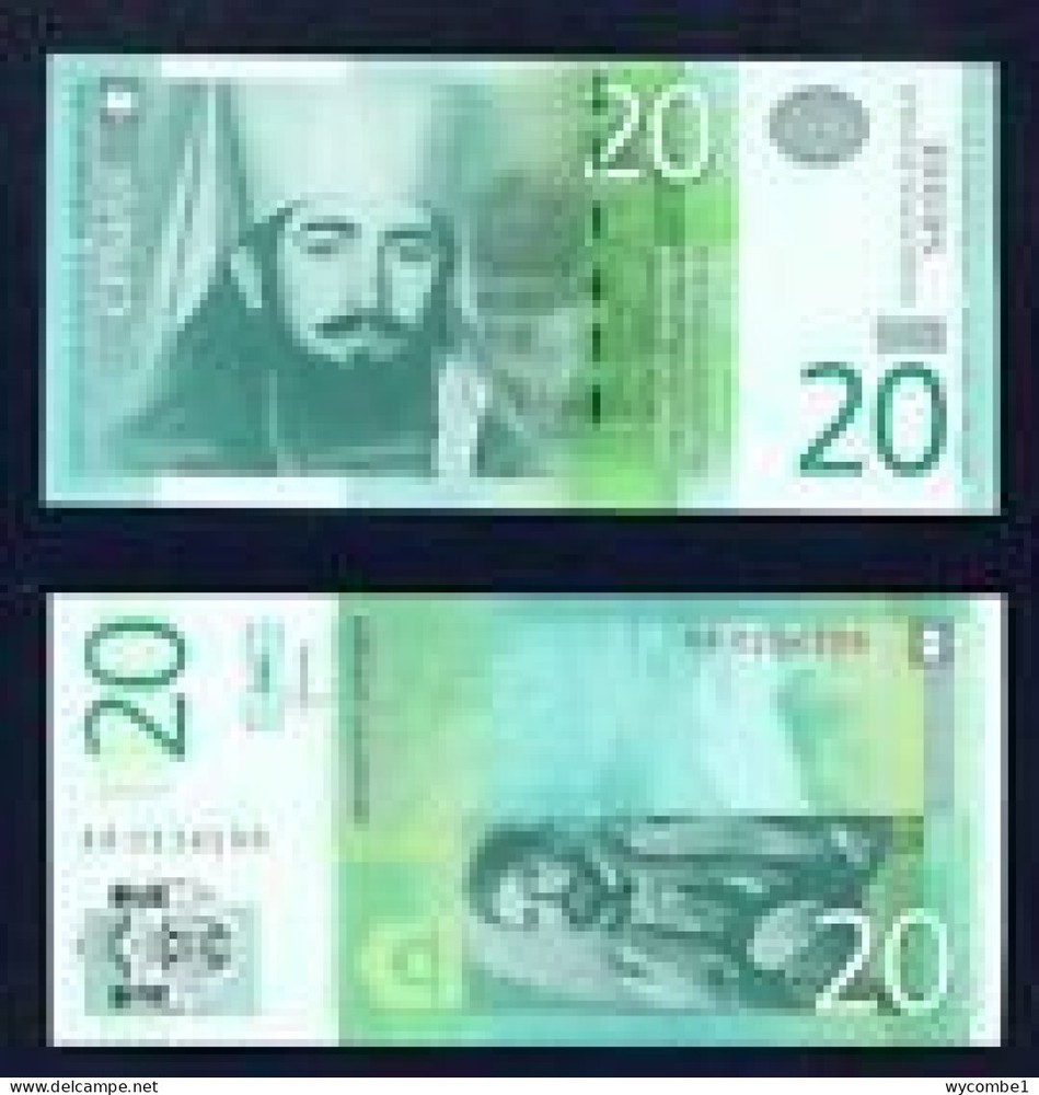 SERBIA - 2013 20 Dinara UNC