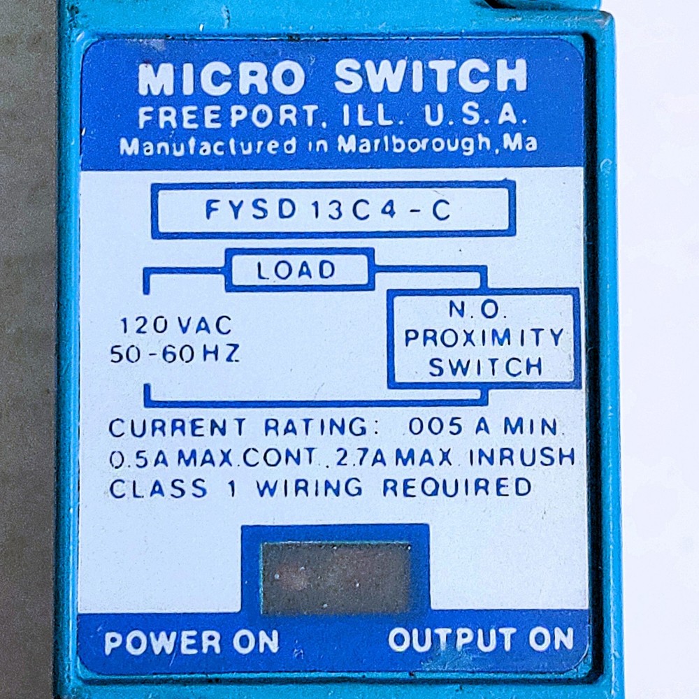HONEYWELL / MICRO SWITCH FYSD13C4-C PROXIMITY SENSOR