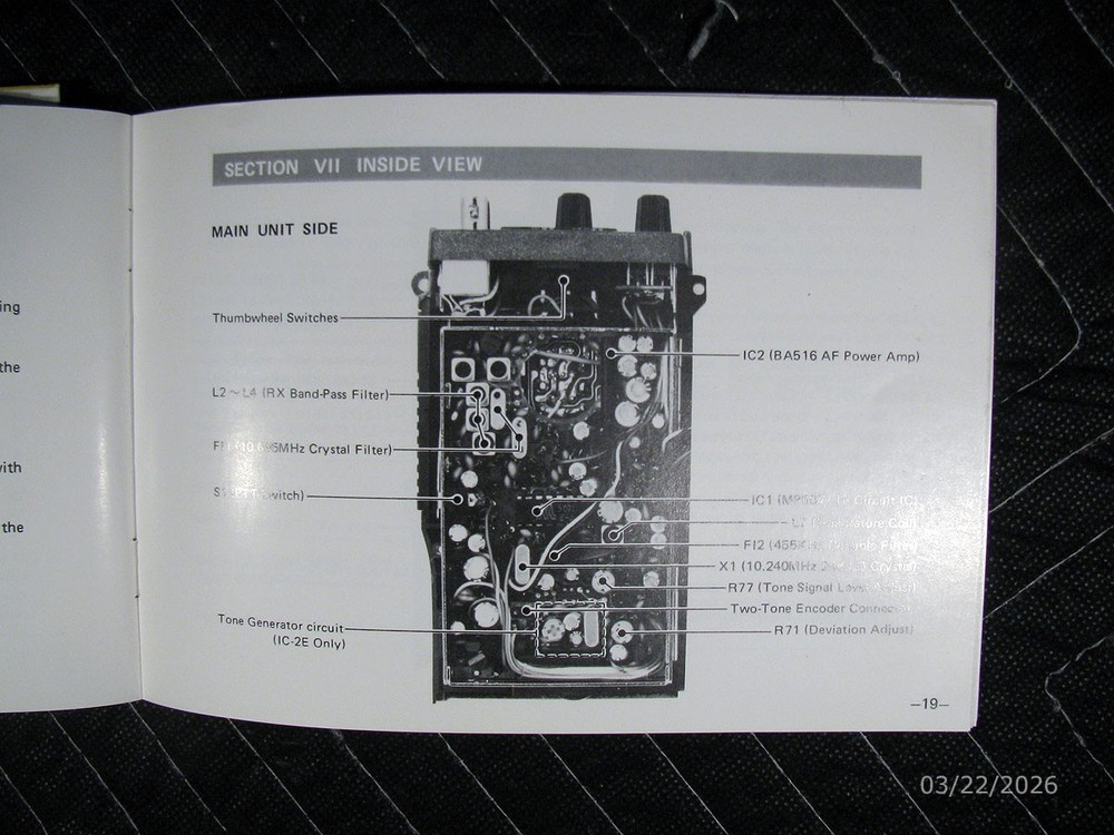 Icom IC-2A/IC-2AT Instruction Manual