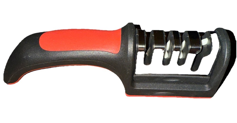 NWT 4 In 1 Portable knife sharpener Ceramic Pull Through