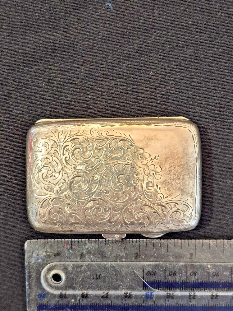 Antique silver cigarette case