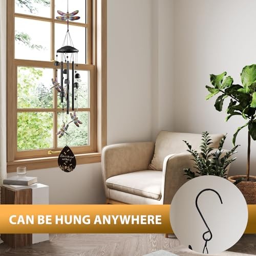 Dragonfly Wind Chime for Outside, Alloy Material Windchimes Outdoors, Fun