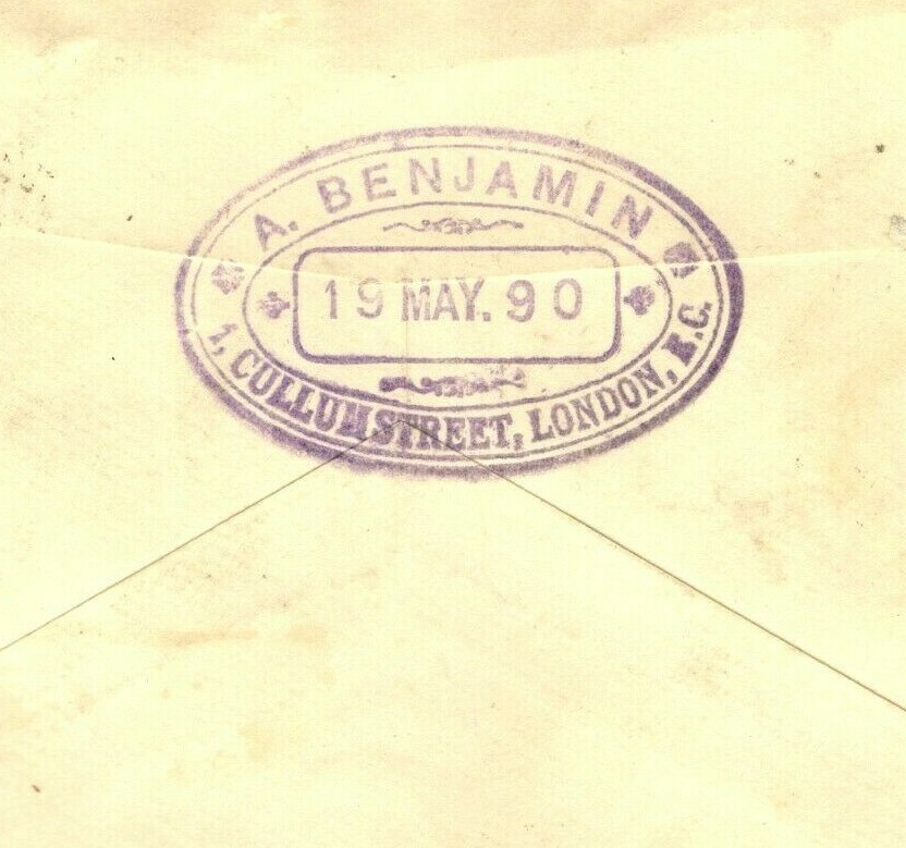 GB SPAIN Mixed Franking 1890 PENNY POST JUBILEE Exhibition Postmark 1d E152a