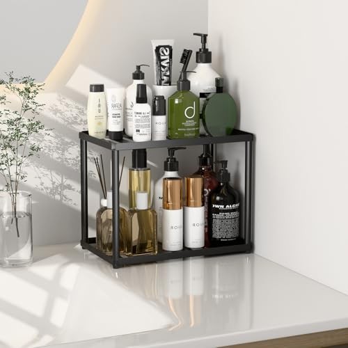 2 Tier Bathroom Counter Organizer, Rectangular Vanity Standard Version