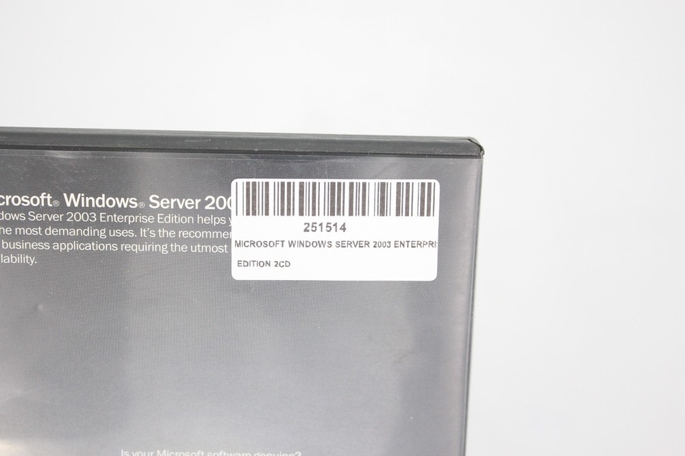 Microsoft Windows Server 2003 Enterprise Edition MS WIN Evaluation Disc 180-Day