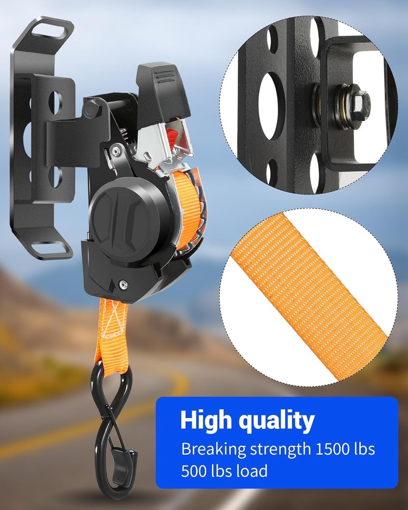Dual-Pivot Retractable Tie Down Straps - Compatible with RAM 2500