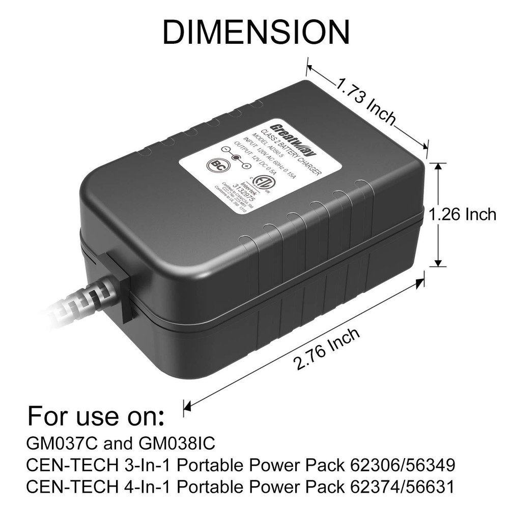 Class 2 Battery Charger ADS0.5 12V 0.5A