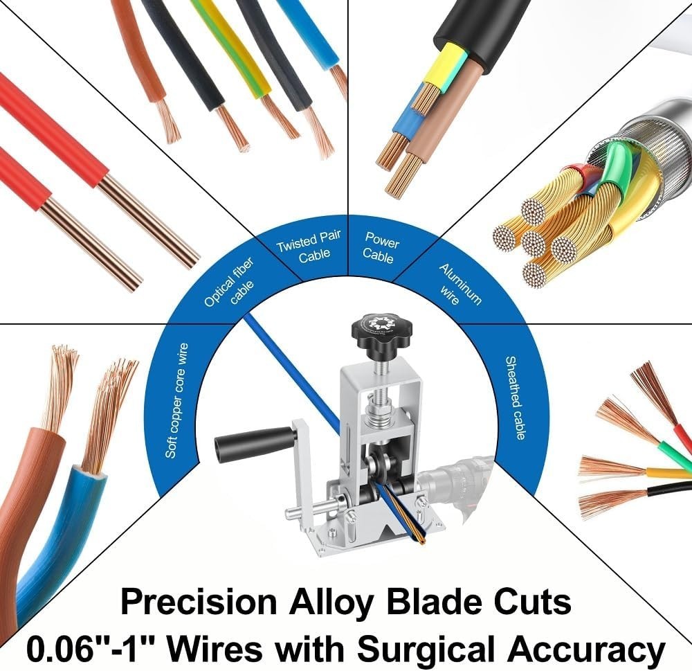 Wire Stripper Machine Manual, Scrapping Copper Cable Stripping Machine, Drill...
