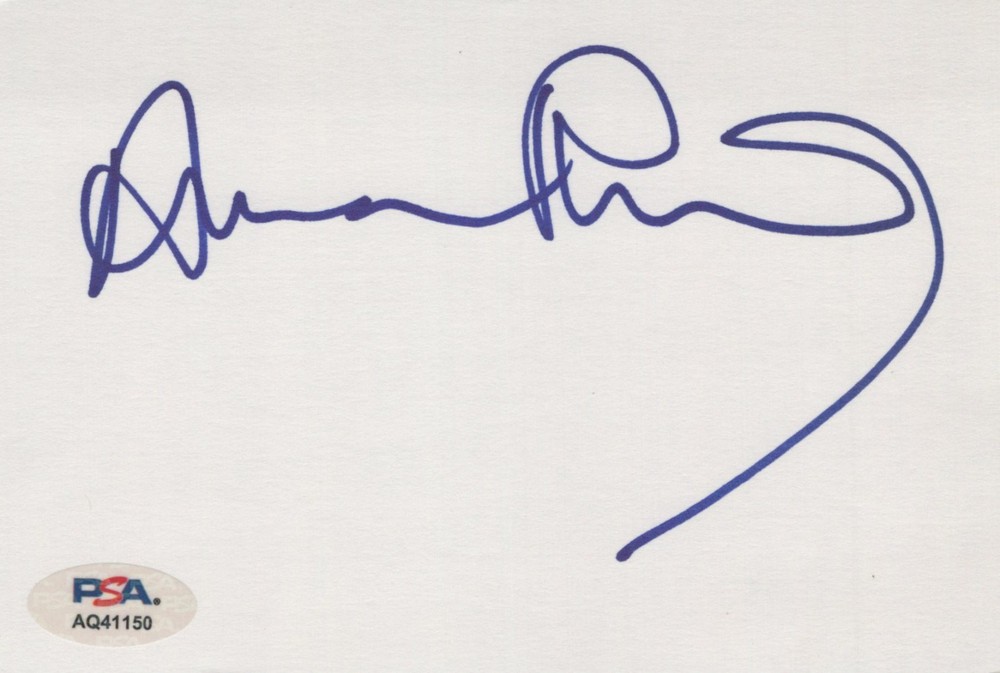 Amanda Plummer signed 4x6 index card PSA
