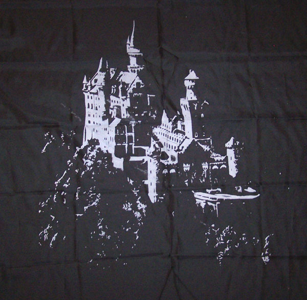 NEW black light CASTLE WALL CLOTH #663 FLAG castles