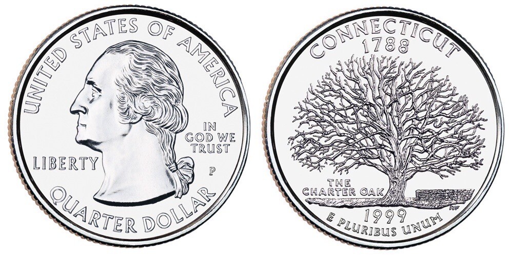 1999 P Connecticut State Quarter Uncirculated