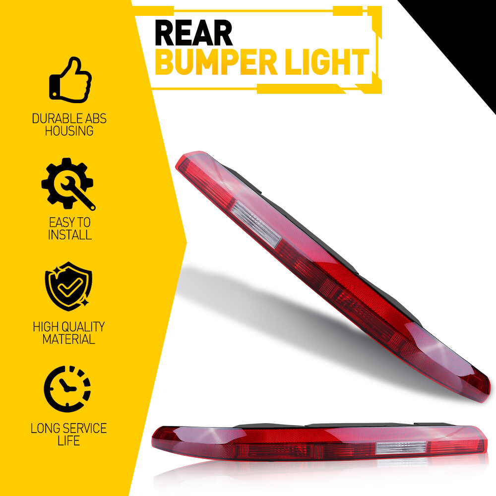 Pair Rear Bumper Stop Lamp Light Reflector For Audi Q7 2016 2017 2018 2019 2020