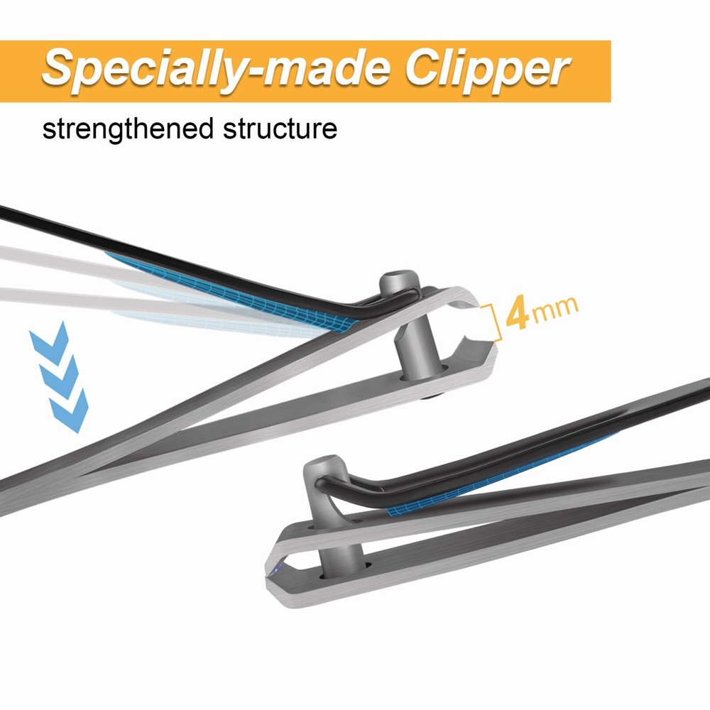 32"Foldable Long Handle Toenail Clippers W/Magnifier, hardly bending over