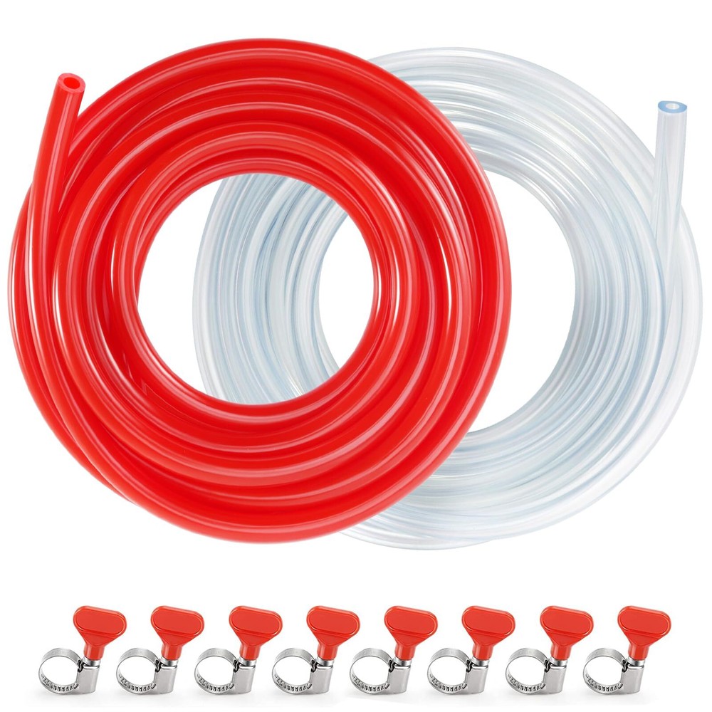 Kegerator Beer Line Tubing 10ft 3/16 Beer Line + 10ft CO2 Gas Line Keg Line B...