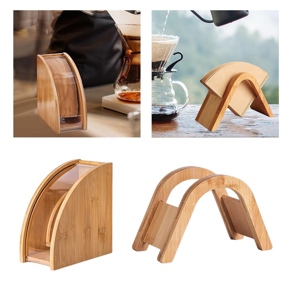 Dustproof Coffee Holder, Storage Container, Holder Accessories, Bamboo Coffee