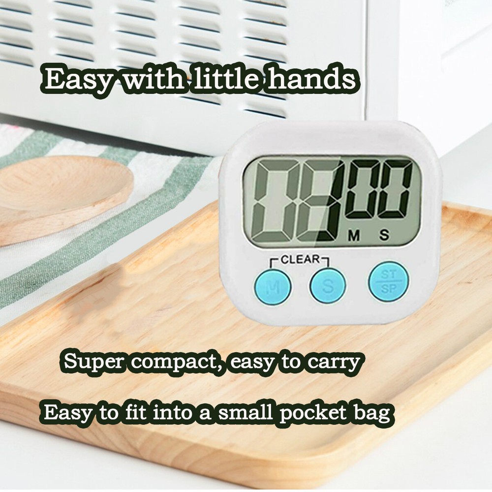 Up cooking timer clock loud alarm 2 pack small digital kitchen timer