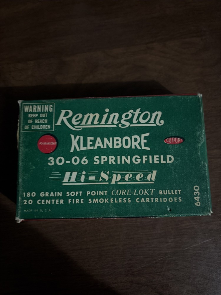 EMPTY Vintage Remington Kleanbore 30-06 Springfield Ammunition Box