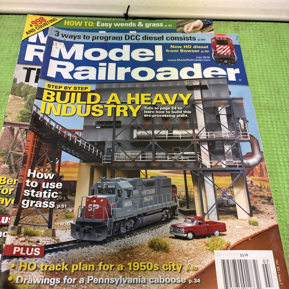 Model Railroader Magazine Lot Year 2016