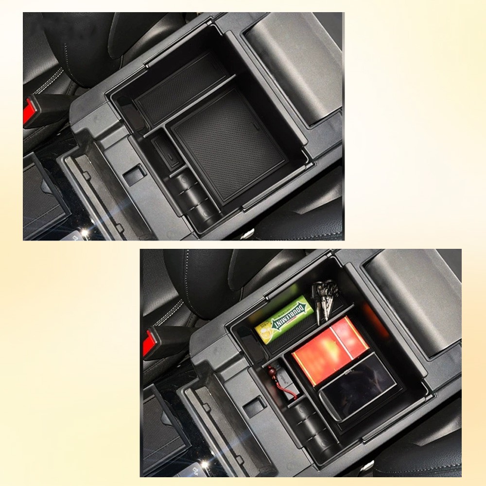 For 2020-2026 Ford Explorer Center Console Armrest Storage Box Organizer Black