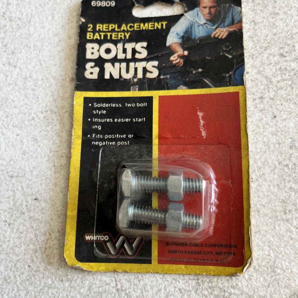 Whitco Replacement Battery Bolts & Nuts, 69809