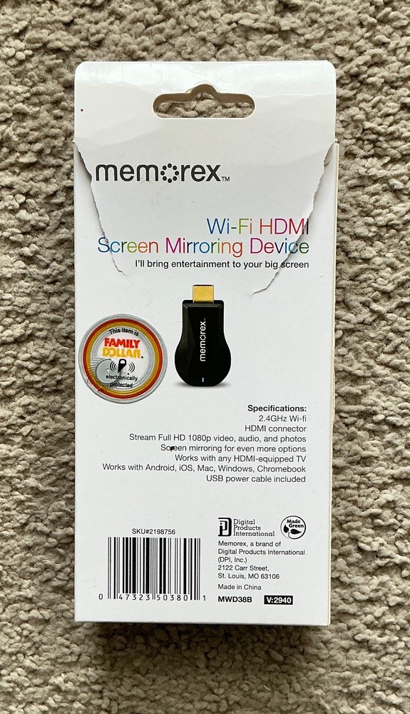 Memorex WI-FI HDMI Screen Mirroring Device