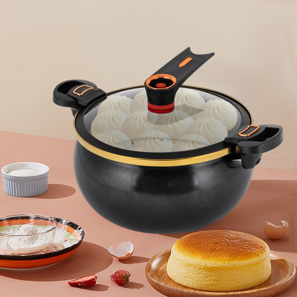 Micro Pressure Cooker, 8L Multi-Function Non-Stick Cooking Pot