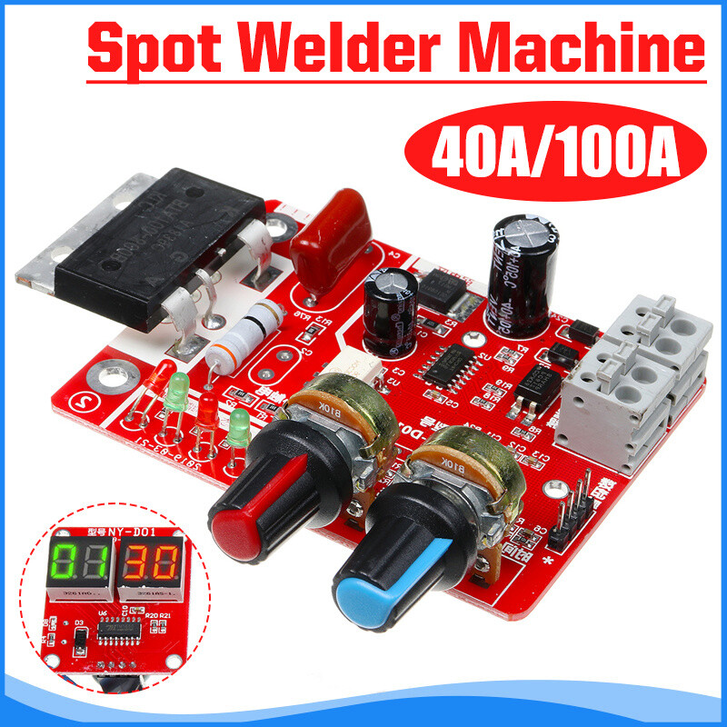 40A / 100A Digital Spot Welder Machine Board Welding Time & Current Controller