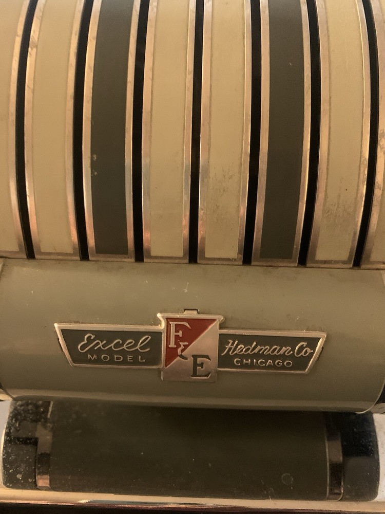 F & E "Excel" Model Check Protector by Hedman Co Chicago - Vintage Check Printer