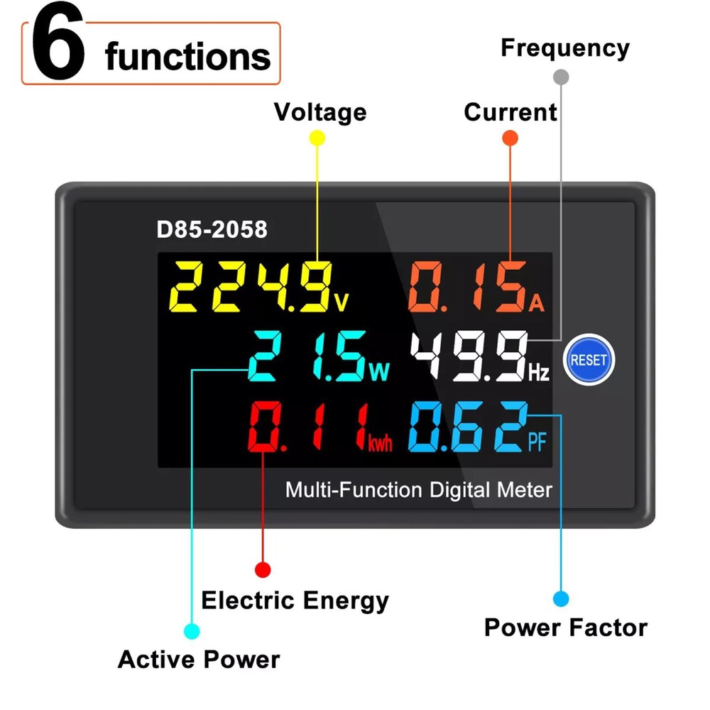 1PCS AC panel meter With High Precision and Dynamic Range Design D85-2058