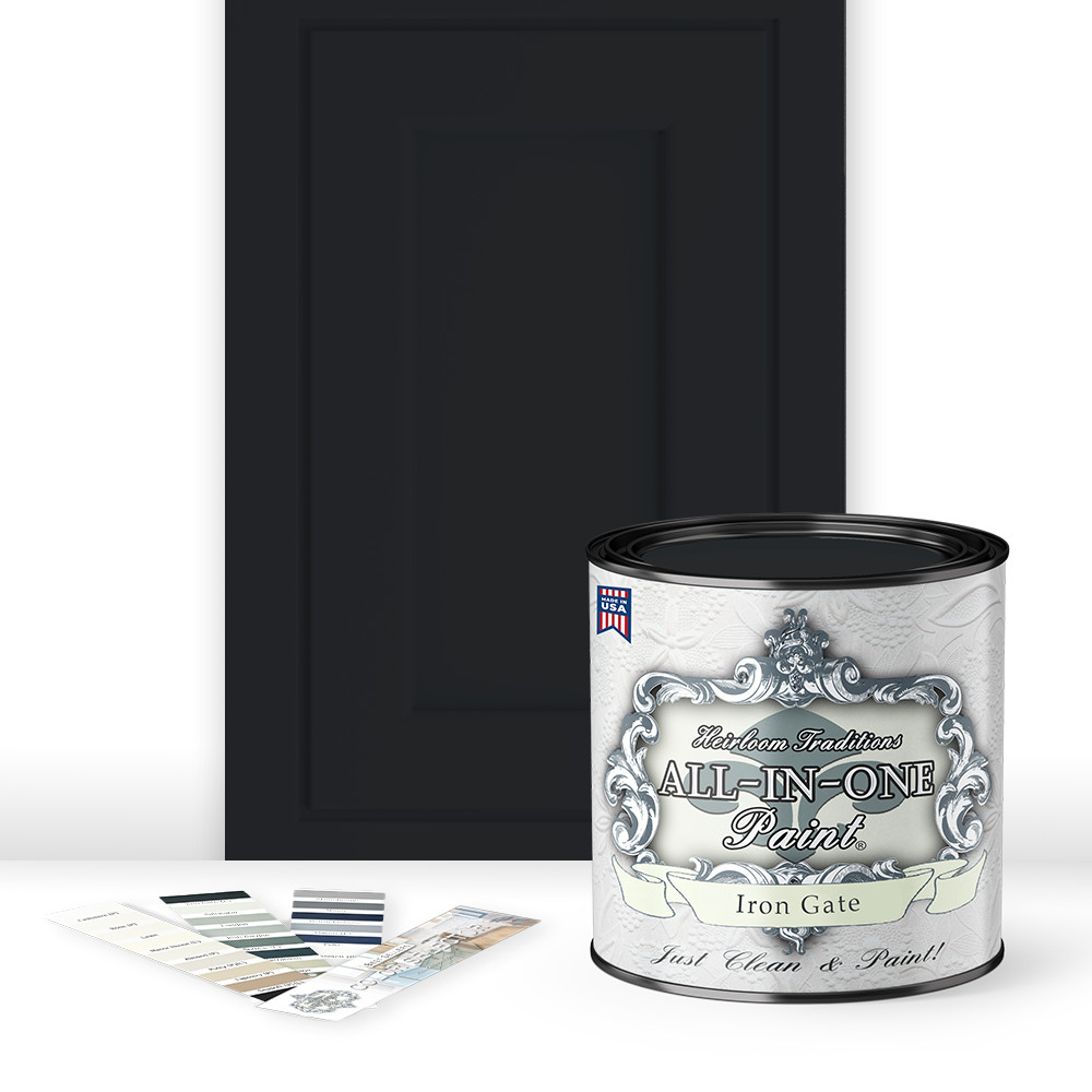 ALL-IN-ONE Paint 2 Quart Cabinet Paint Bundle - Iron Gate