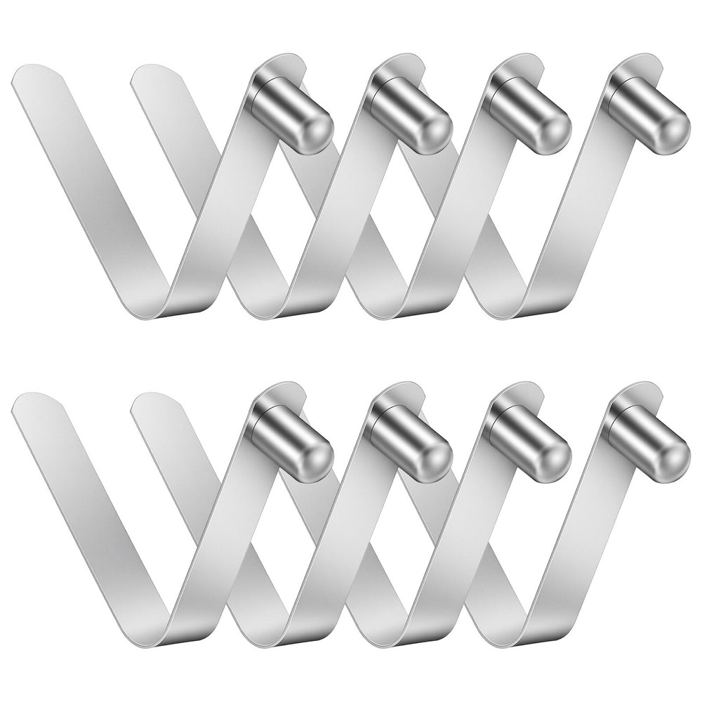 Apojgitn 8 Pcs Kayak Paddle Spring Snap Clips, Stainless One Size, Sliver