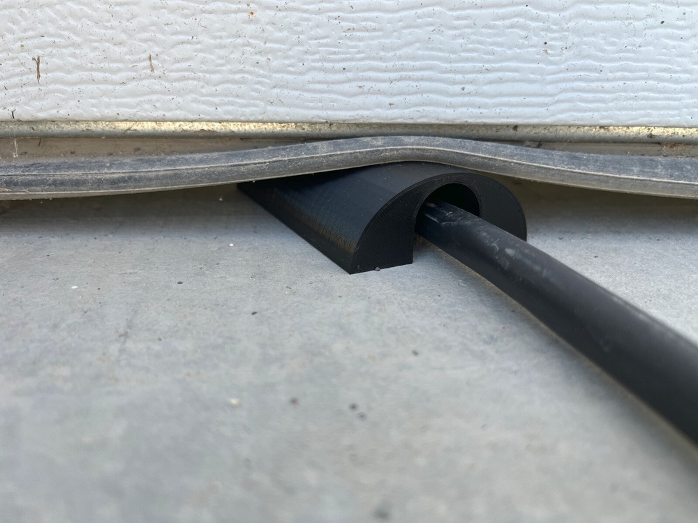 EV Charging Cable Cover Garage Door Pass Through - 3D Printed