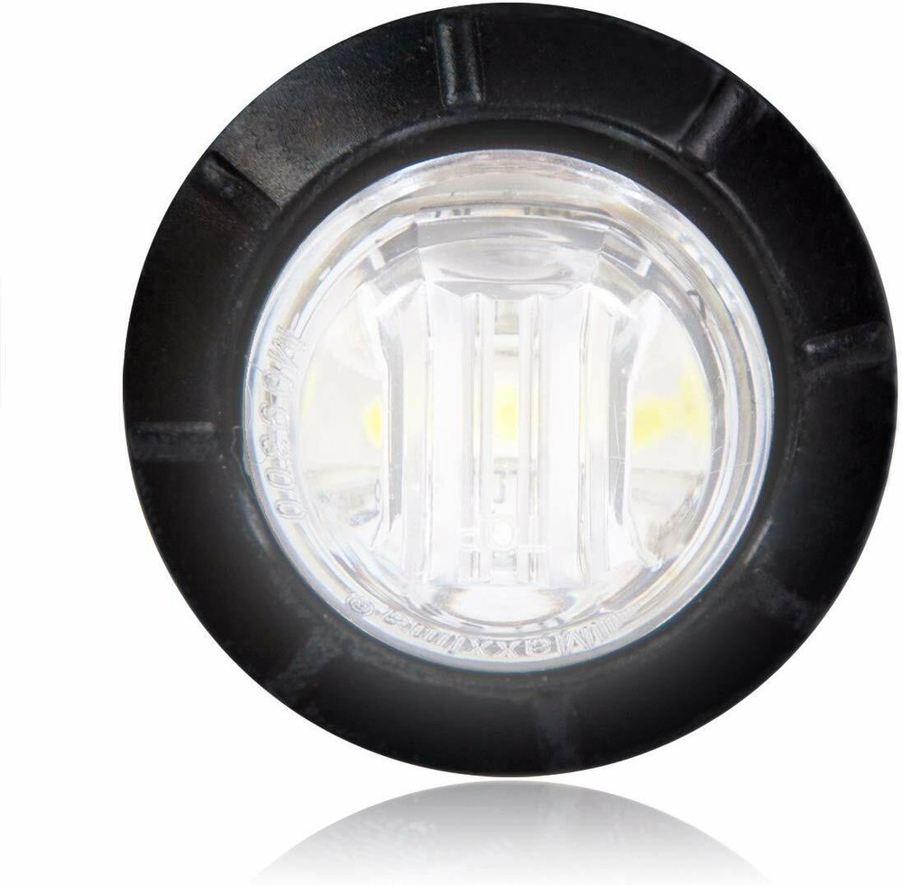 10 Maxxima M09300RCL Red 3/4" Round LED Clear Lens Clearance Penny Lights