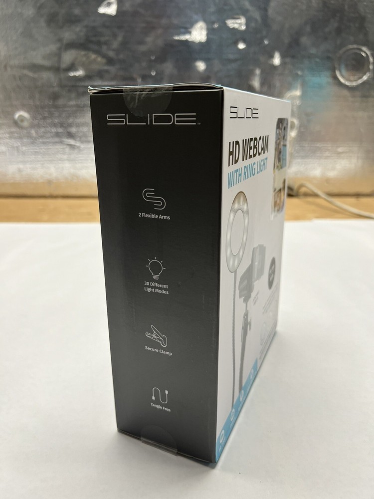 SLIDE CWB12 USB 2.0 HD Webcam with Ring Light