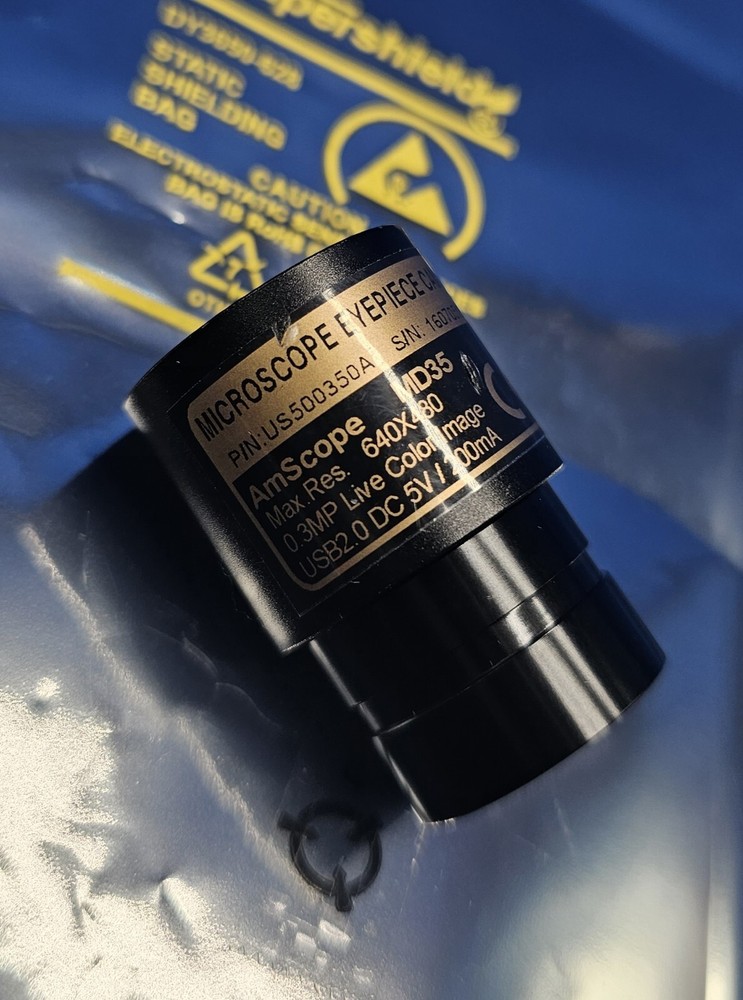AMSCOPE MD35 PN US500350A MICROSCOPE EYEPIECE CAMERA