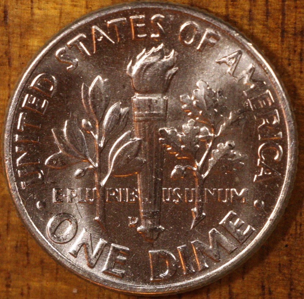 1957 D Roosevelt Dime CH BU 90% Silver From OBW Roll