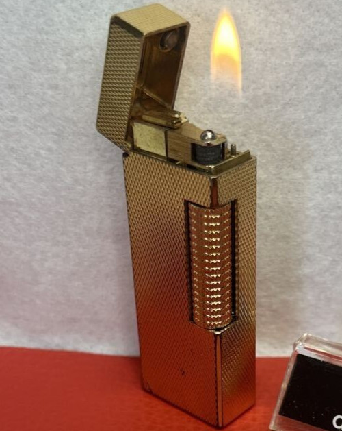 Overhauled Dunhill Rollagas lighter Gold without box