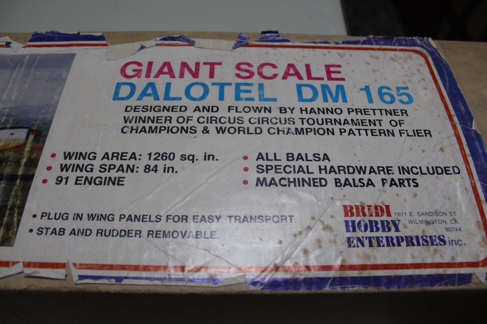 NIB BRIDI DALOTEL DM 165 Balsa Kit