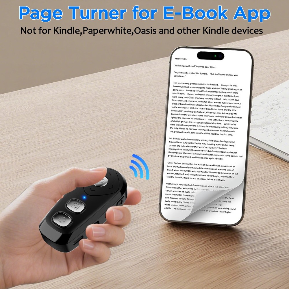 Wireless Camera Remote Control with Zoom for iPhone & Android Versatile Shutter