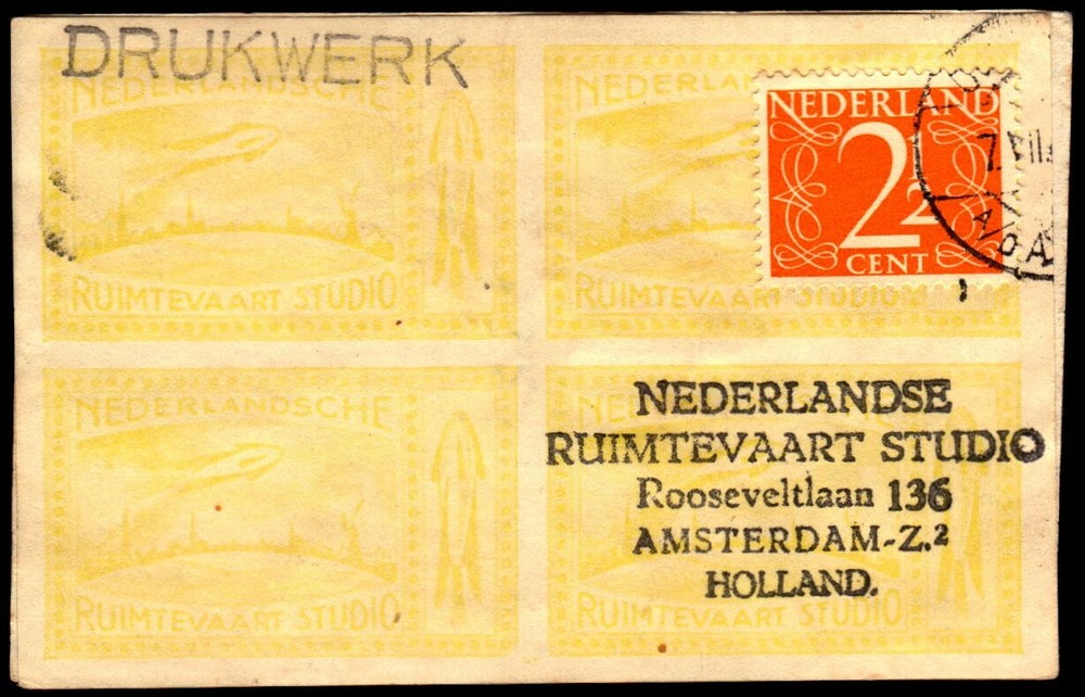 Netherlands 1948 De Bruijn Rocket EPL Card #214 - L36093