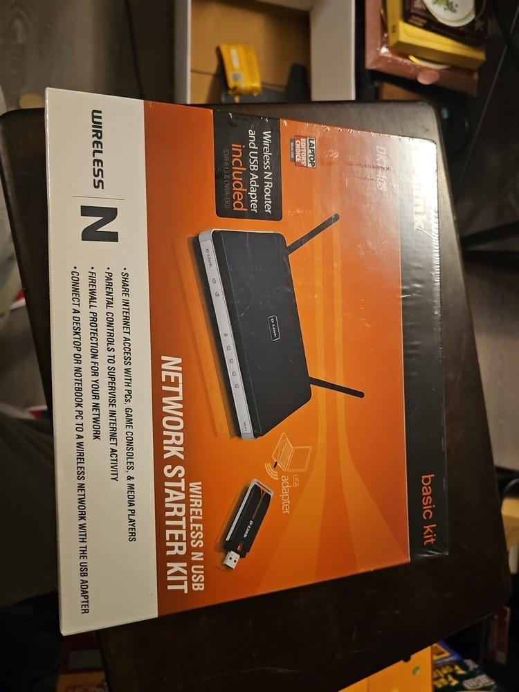 D-Link DKT-408 Wireless N USB Network Starter Kit Basic Kit NIB Sealed