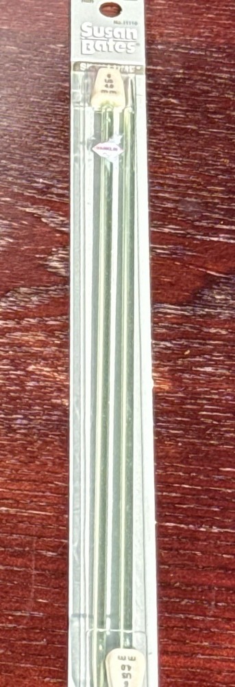 Susan Bates Silvalume Single Point Knitting Needles 10-inch 6/4mm