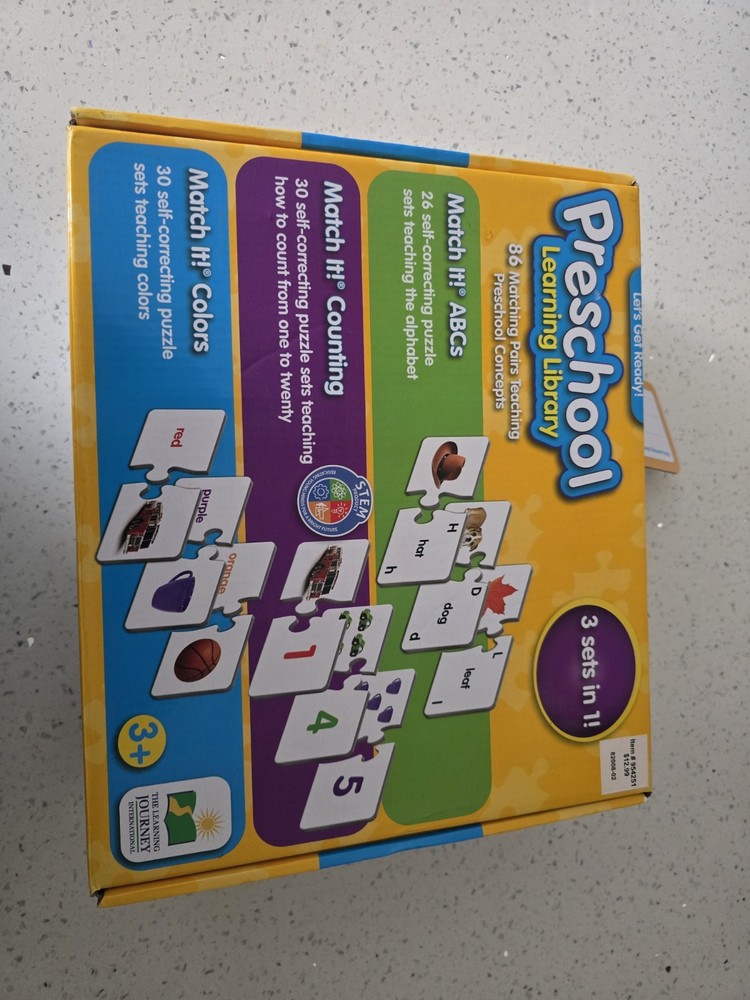 Preschool Learning Library Matching Pairs Educational Game Complete