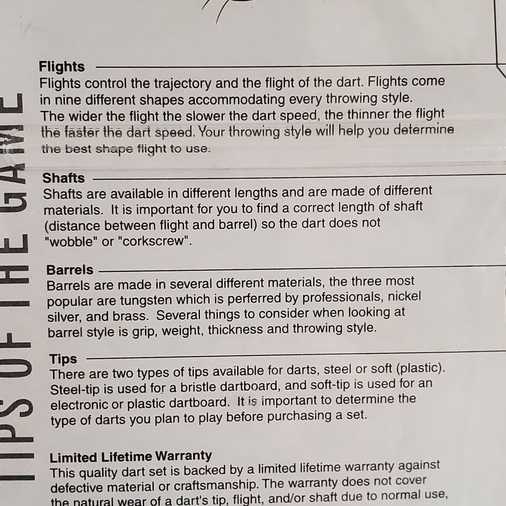 Fat Cat Soft Tip Dart Accessory Value Pack Tips Flights Washers Sealed Pkg Issue