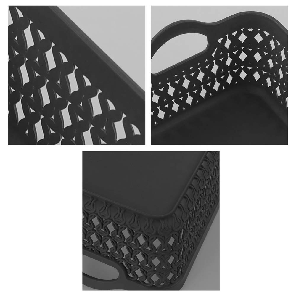 12-Pack Mini Plastic Storage Baskets Trays, Gray Tiny Storage Baskets