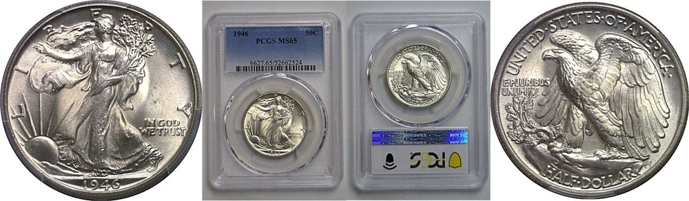 1946 Walking Liberty Half Dollar   PCGS MS-65