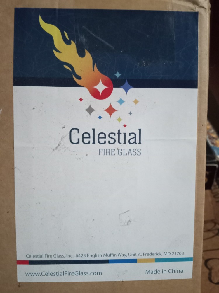 Celestial Fire Glass Tempered Fire Pit - Rectangular - FG-36-12