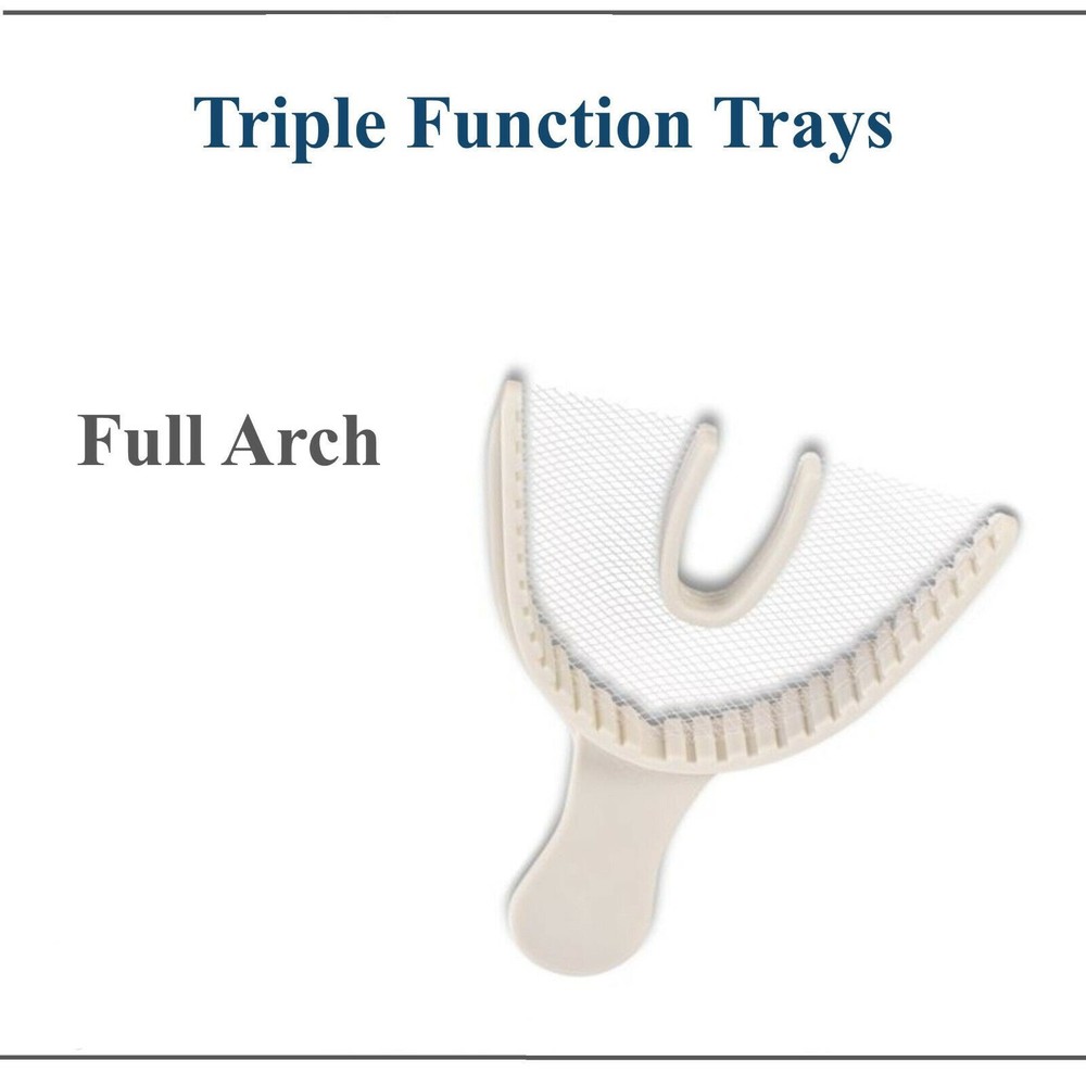 Dental Impression Trays Net Bottom Plastic Bite Registration Disposable 5 Types